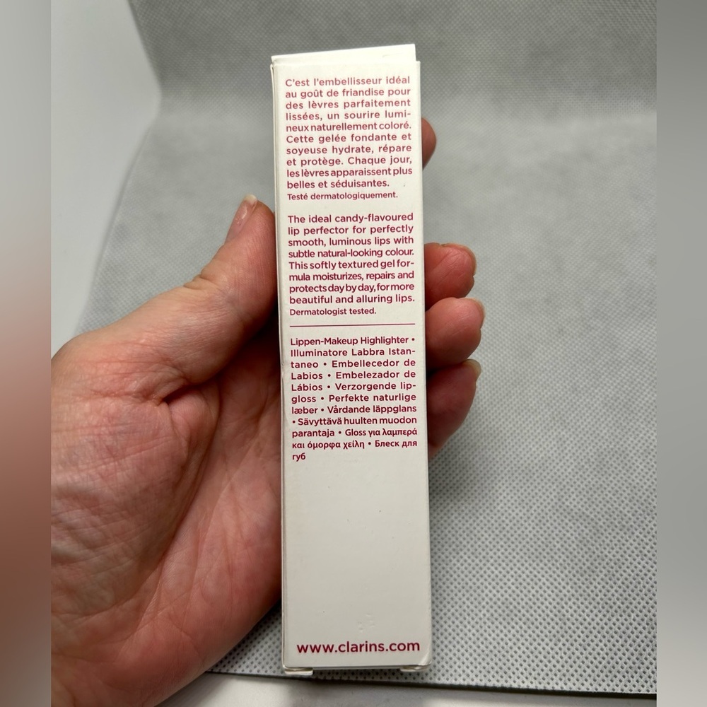 NEW Clarins Eclat Minute Instant Light Natural Lip Perfector - # 12 Red Shimmer - Picture 4 of 5